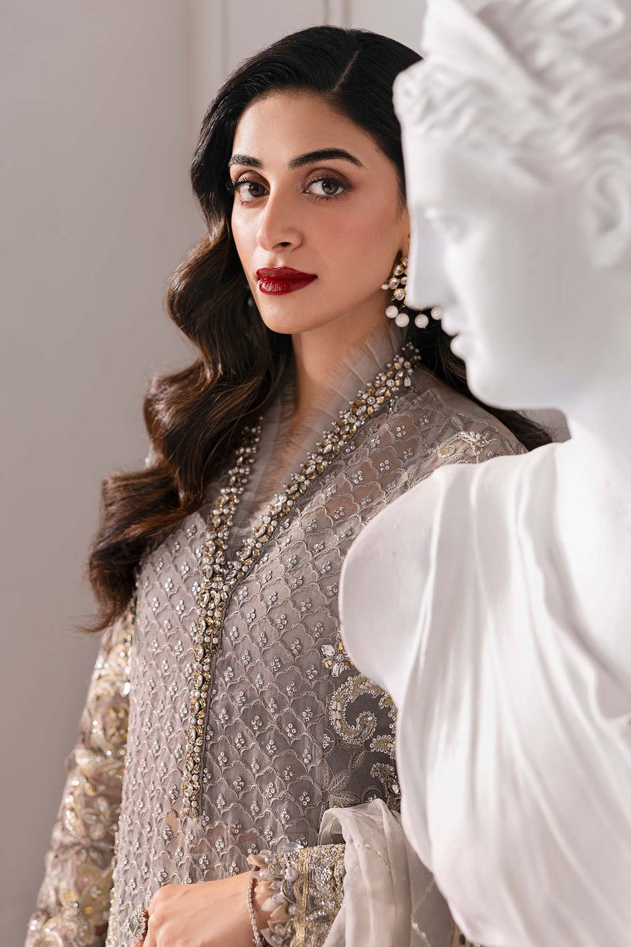 Maria B - 3 Piece Unstitched Embroidered Organza Suit | BD-3006