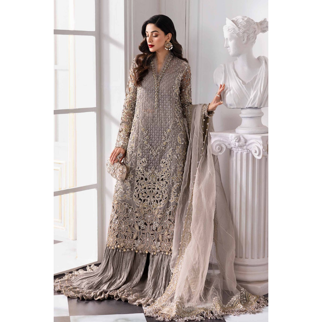 Maria B - 3 Piece Unstitched Embroidered Organza Suit | BD-3006