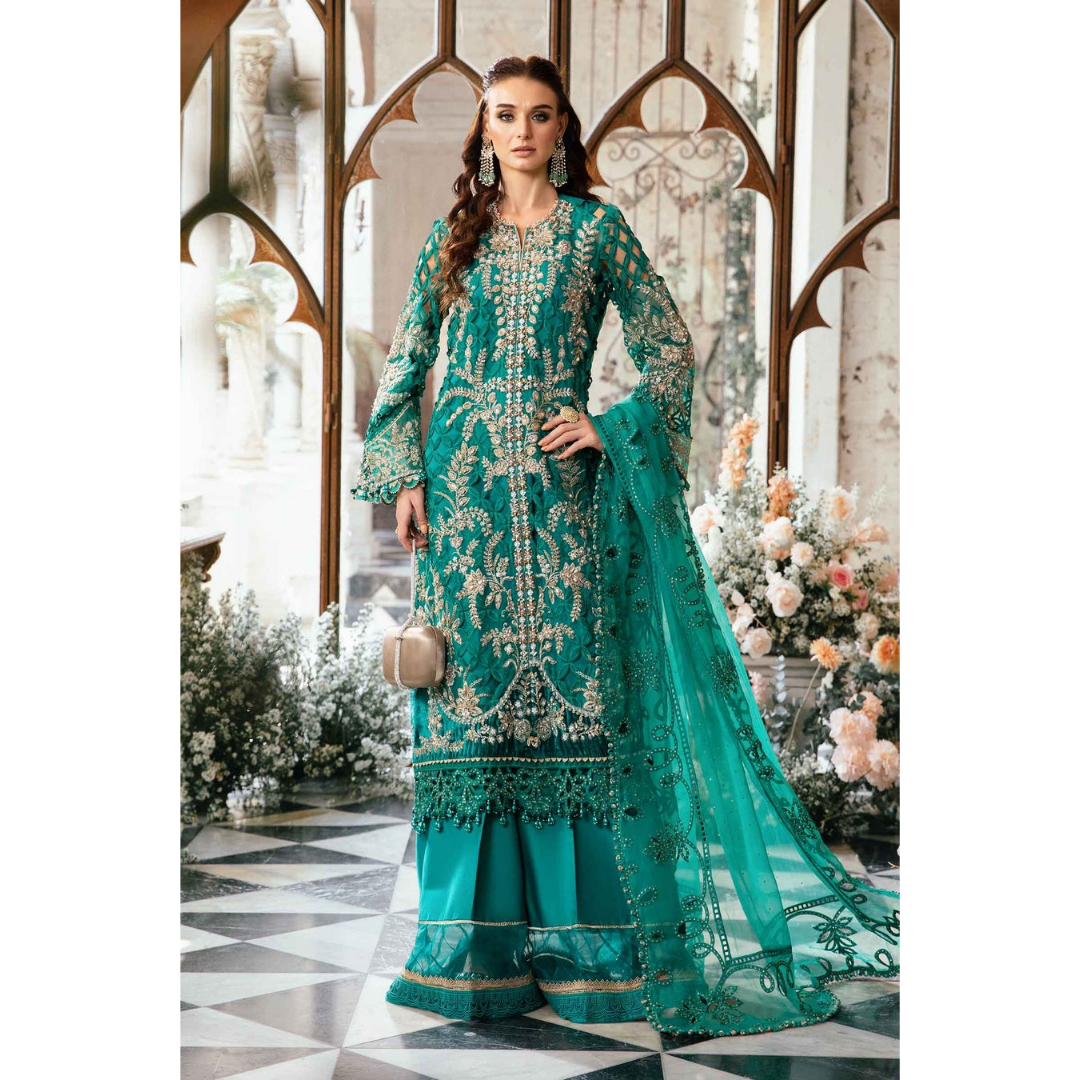 3 Piece Unstitched Embroidered Suit | BD-2806 - Maria B