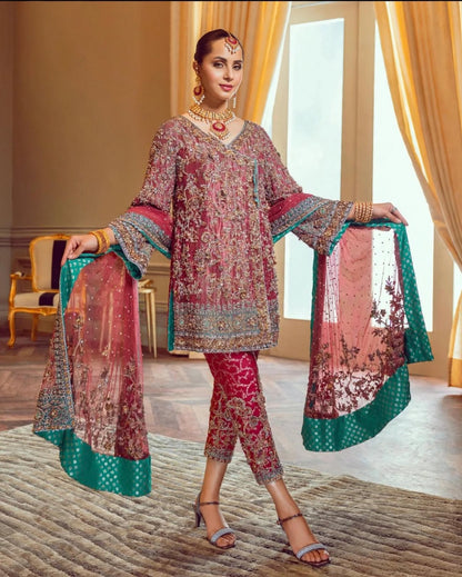 Zartash Mint Green Mesori Bridal Dress | Wedding Edition
