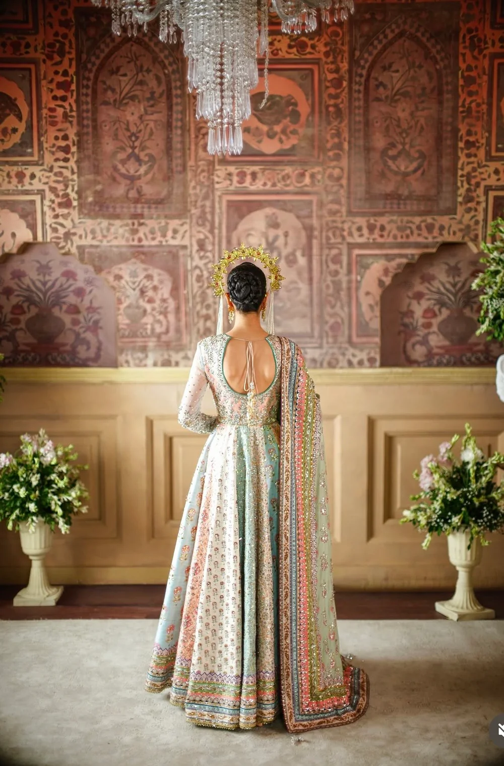 Nomi Ansari Bridal Anarkali pastel heritage ensemble - image 9