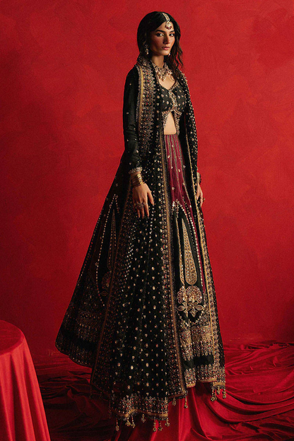 Mohsin Naveed Ranjha Dil Raas black silk lehenga choli - image 3