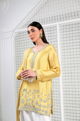 Luxury Yellow Pakistani Embellished Gotta Patti Suit - Festive & Wedding Ready Pret Wear