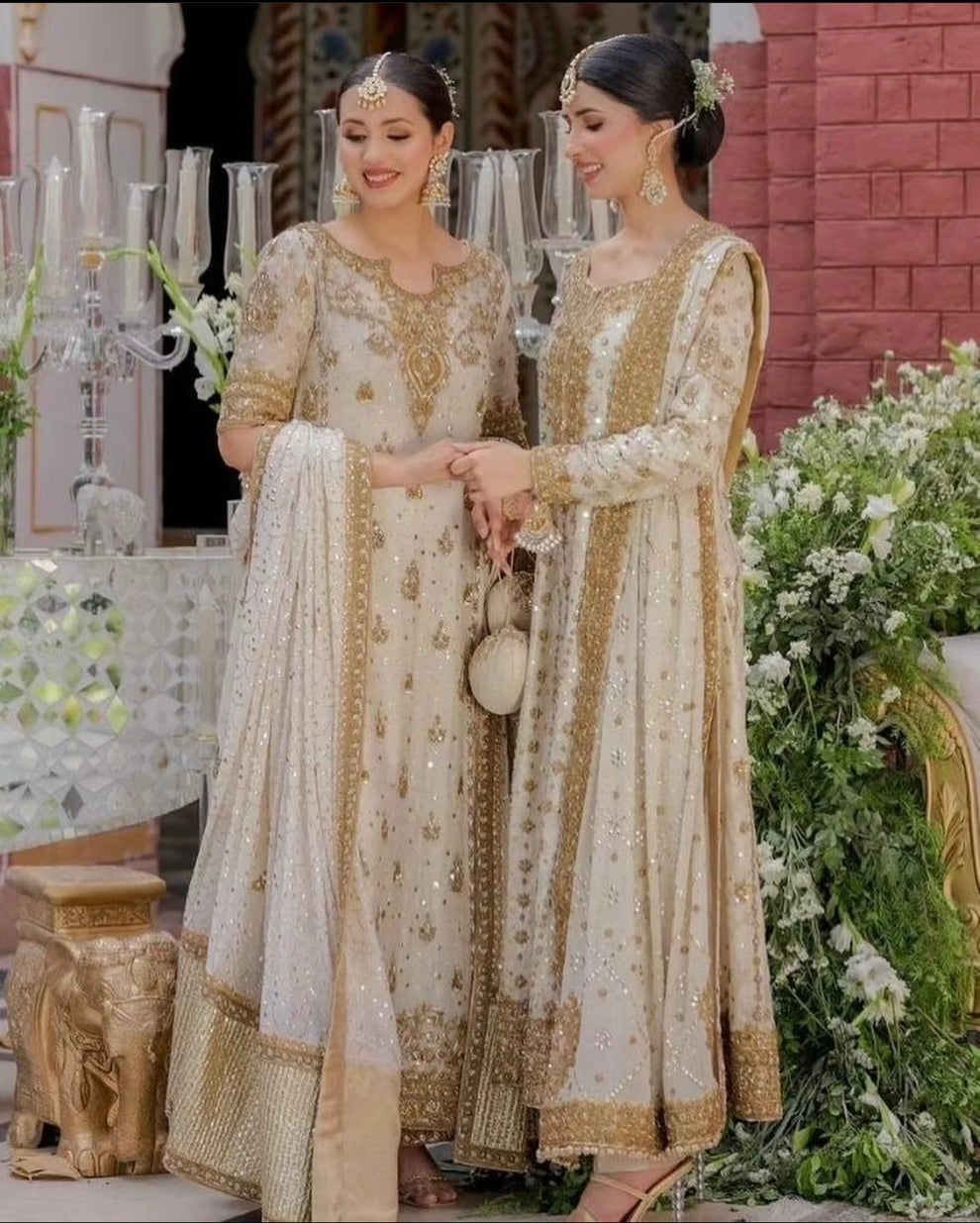 Haris Shakeel Ivory White Luxury Embellished Pakistani Formal Wear | Bridal Guest Dress |