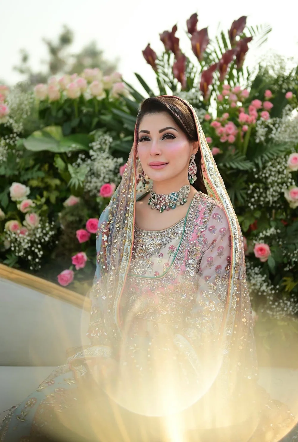 Nomi Ansari Bridal Anarkali pastel heritage ensemble - image 5