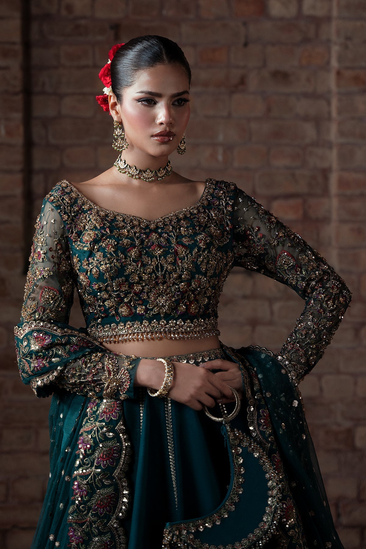 Fabiha Bridal Lehenga Choli | Pakistani Bridal Wear – Fatimaa Store