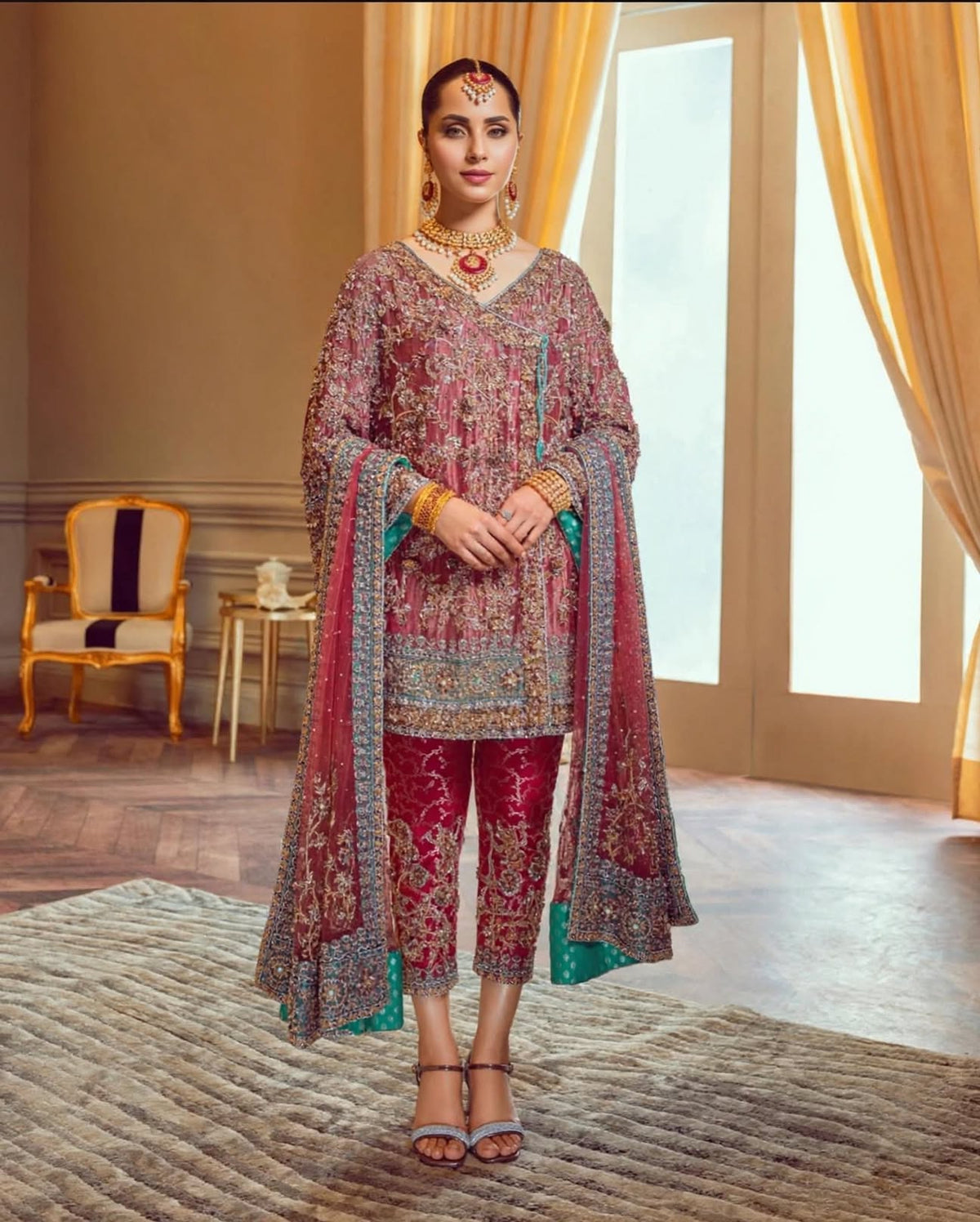 Zartash Mint Green Mesori Bridal Dress | Wedding Edition