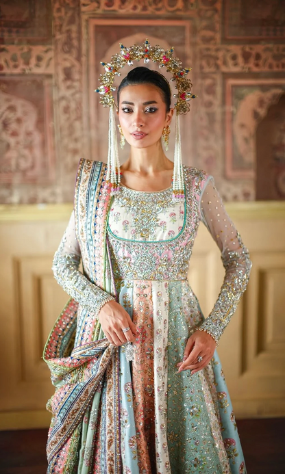 Nomi Ansari Bridal Anarkali pastel heritage ensemble - image 8