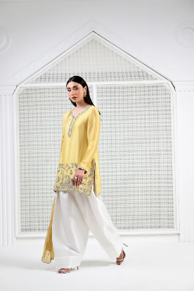 Luxury Yellow Pakistani Embellished Gotta Patti Suit - Festive & Wedding Ready Pret Wear