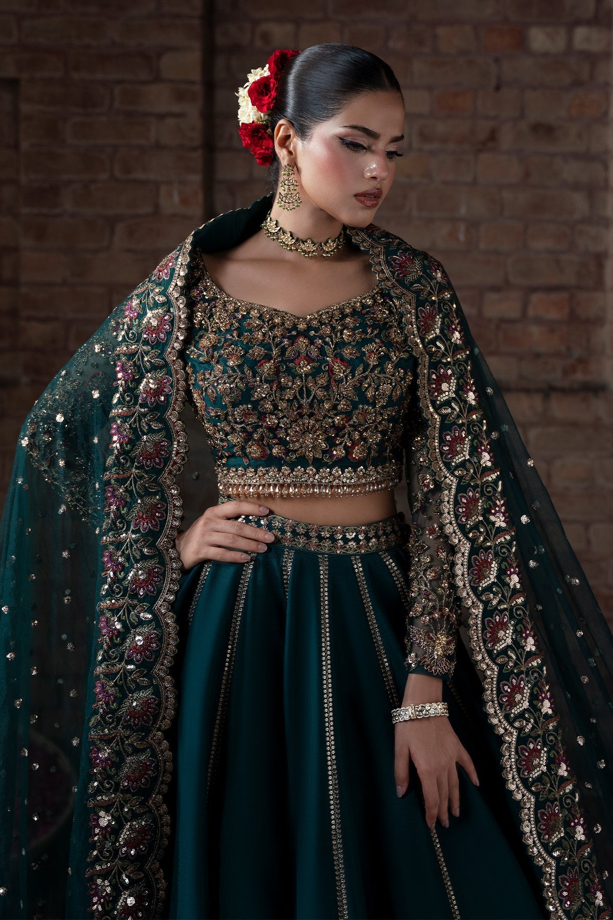 Fabiha Bridal Lehenga Choli | Pakistani Bridal Wear – Fatimaa Store