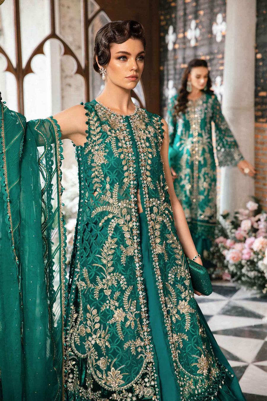 3 Piece Unstitched Embroidered Suit | BD-2806 - Maria B