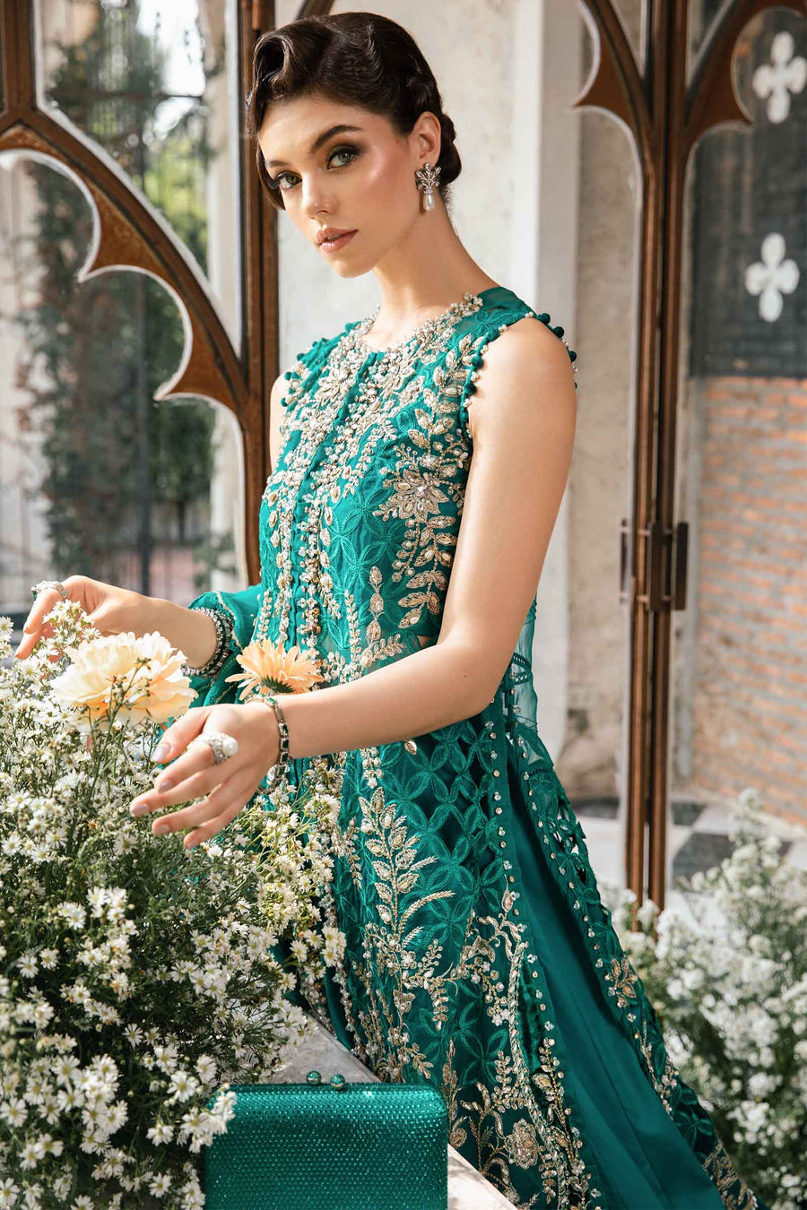 3 Piece Unstitched Embroidered Suit | BD-2806 - Maria B