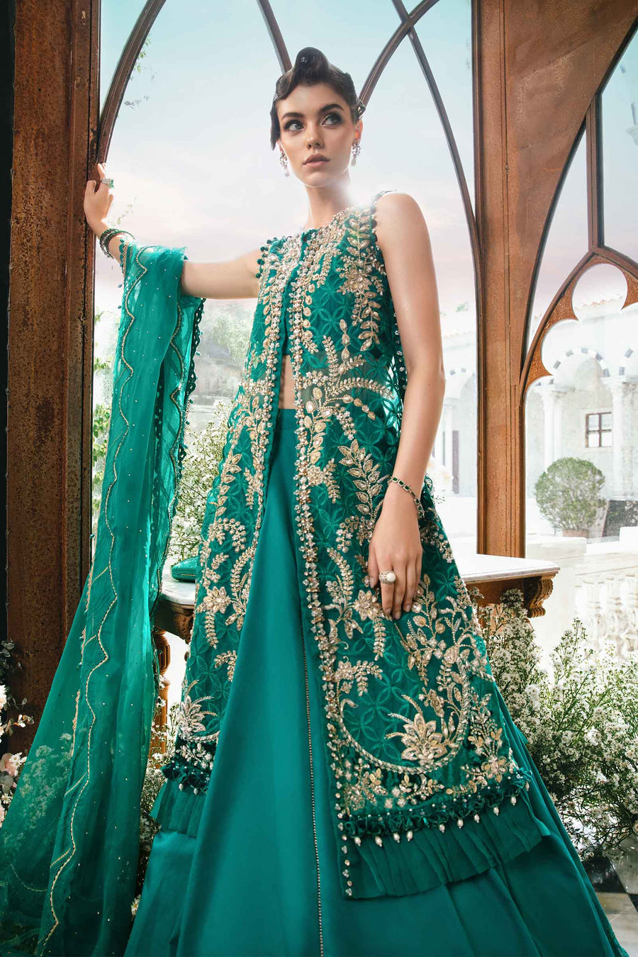 3 Piece Unstitched Embroidered Suit | BD-2806 - Maria B