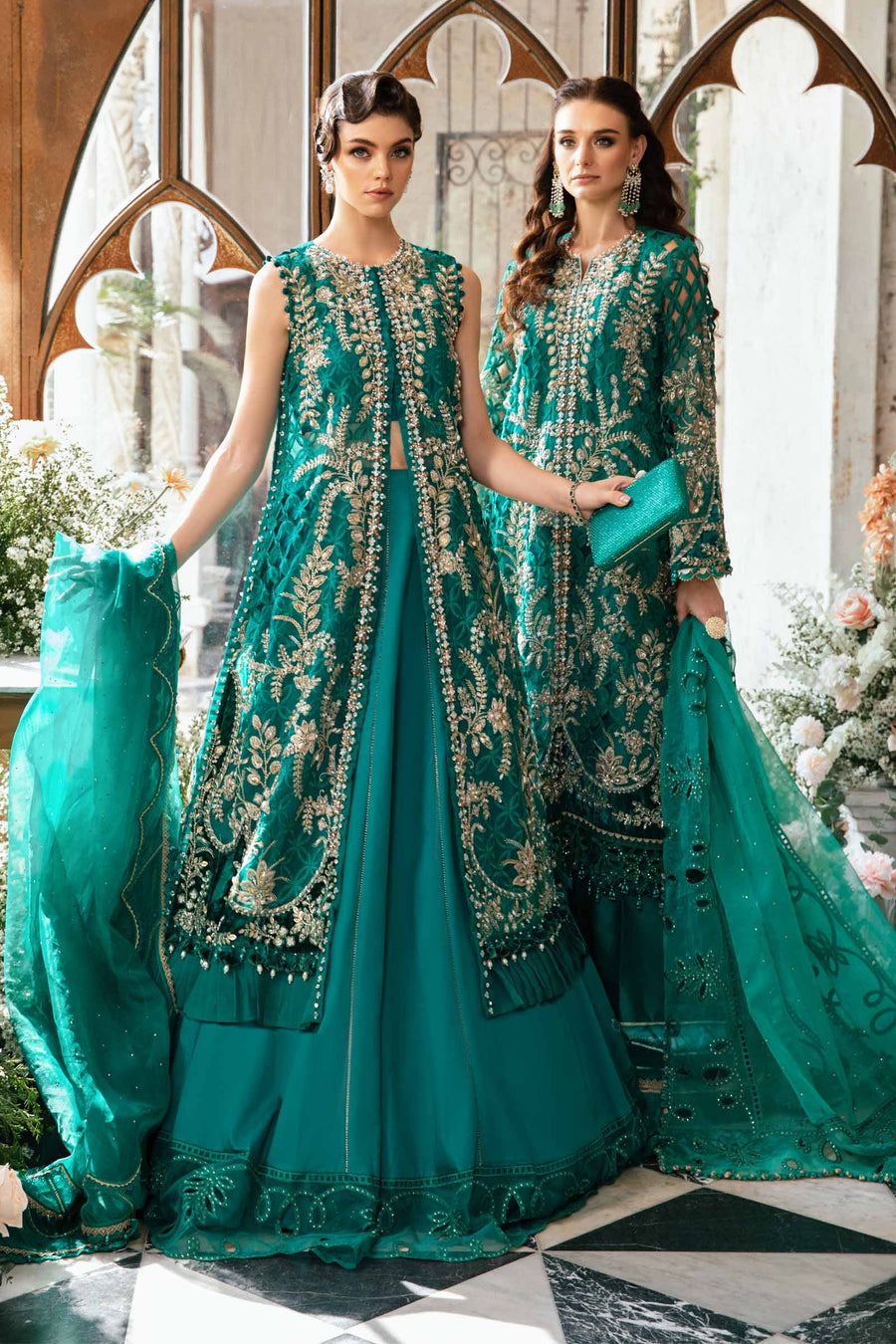3 Piece Unstitched Embroidered Suit | BD-2806 - Maria B