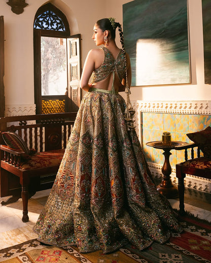 Ahmad Sultan Royal Echoes Tiara ice blue bridal ensemble - image 4