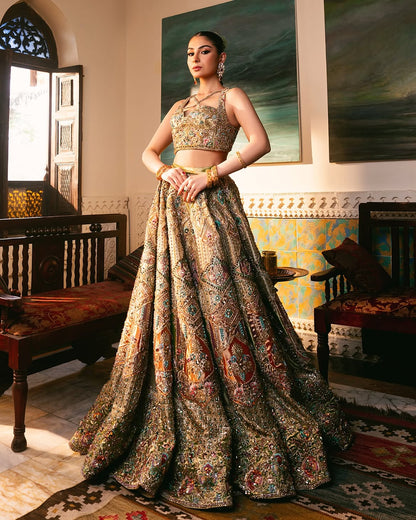 Ahmad Sultan Royal Echoes Tiara ice blue bridal ensemble - image 6