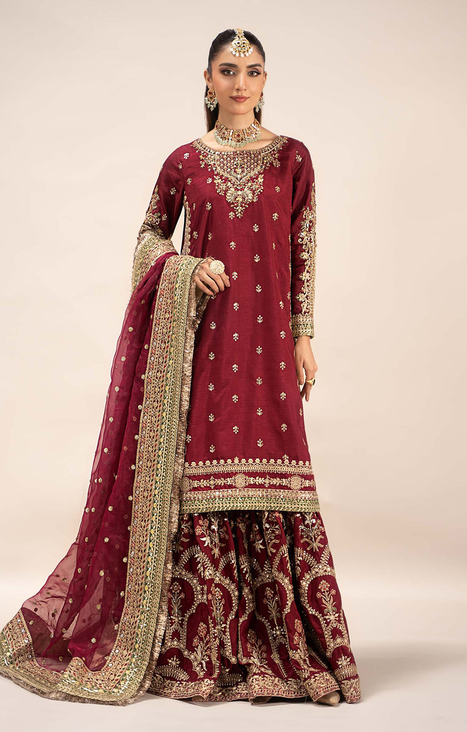 Maria B raw silk suit EF-EF25 - additional view