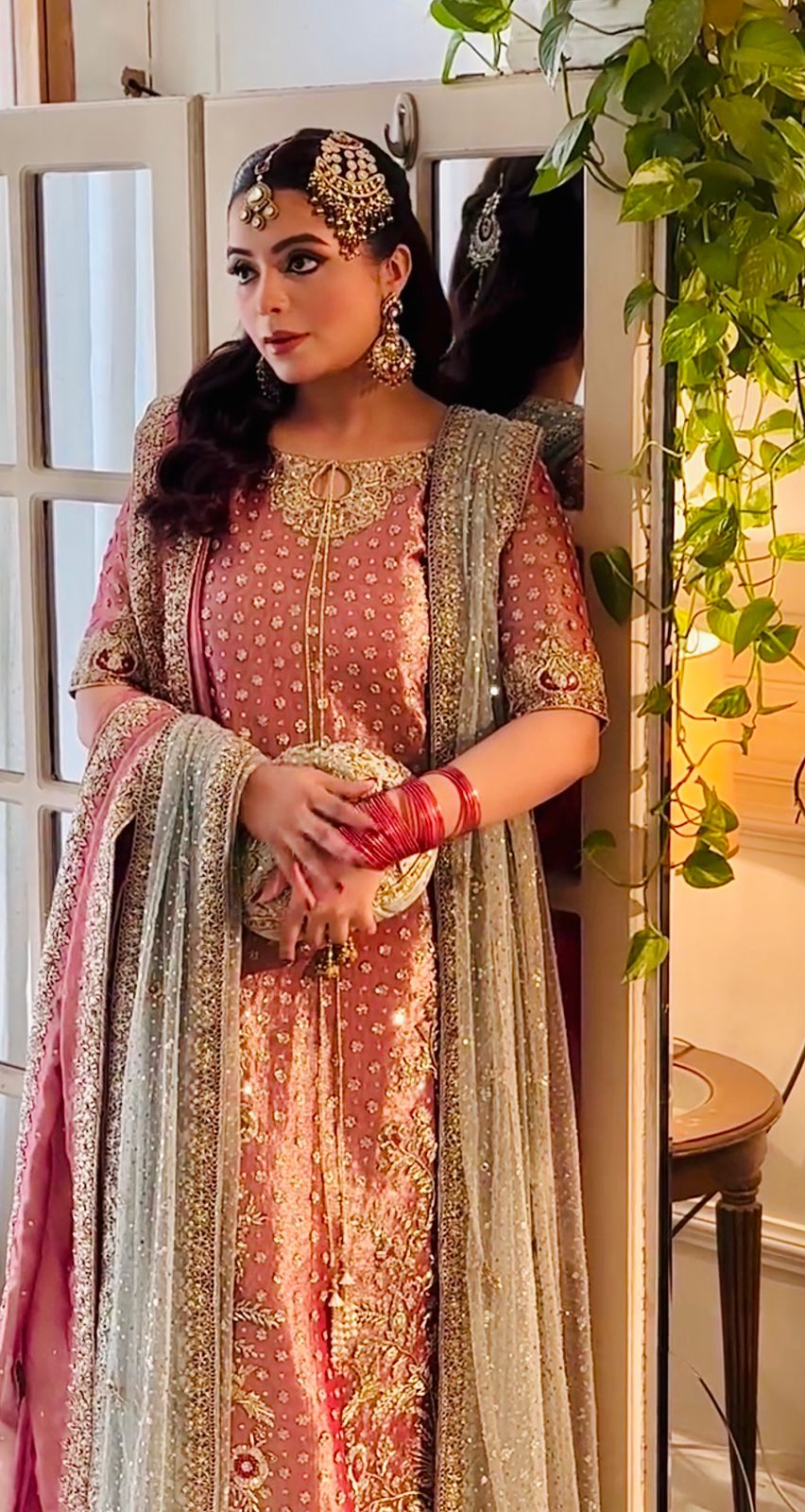 Haris Shakeel 4-piece luxury tissue ensemble - front view