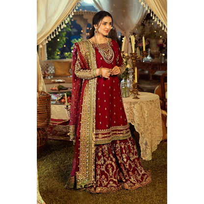 Maria B raw silk suit EF-EF25 at Fatimaa Store