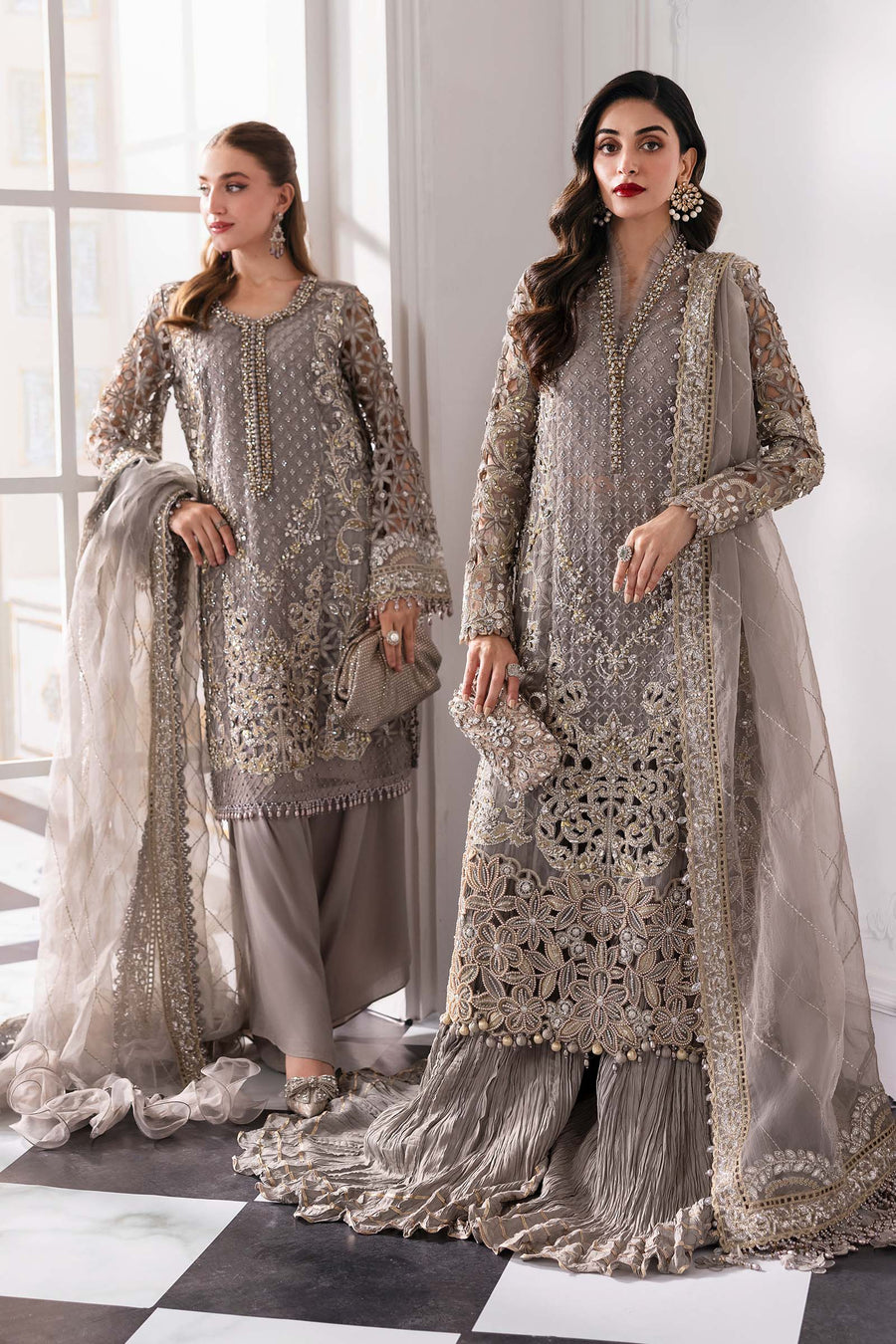 Maria B - 3 Piece Unstitched Embroidered Organza Suit | BD-3006