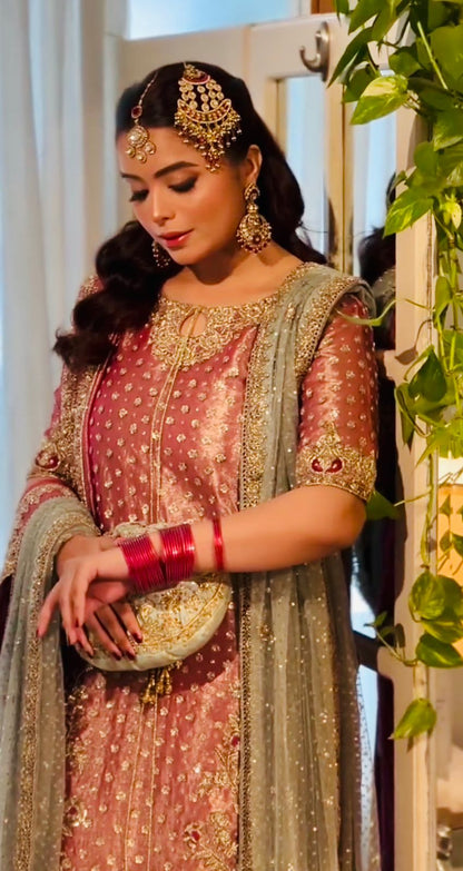 Haris Shakeel 4-piece luxury tissue ensemble - styled look