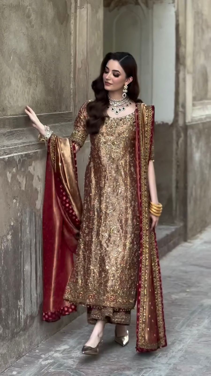 Meerub masoori suit by Haris Shakeel - styled look