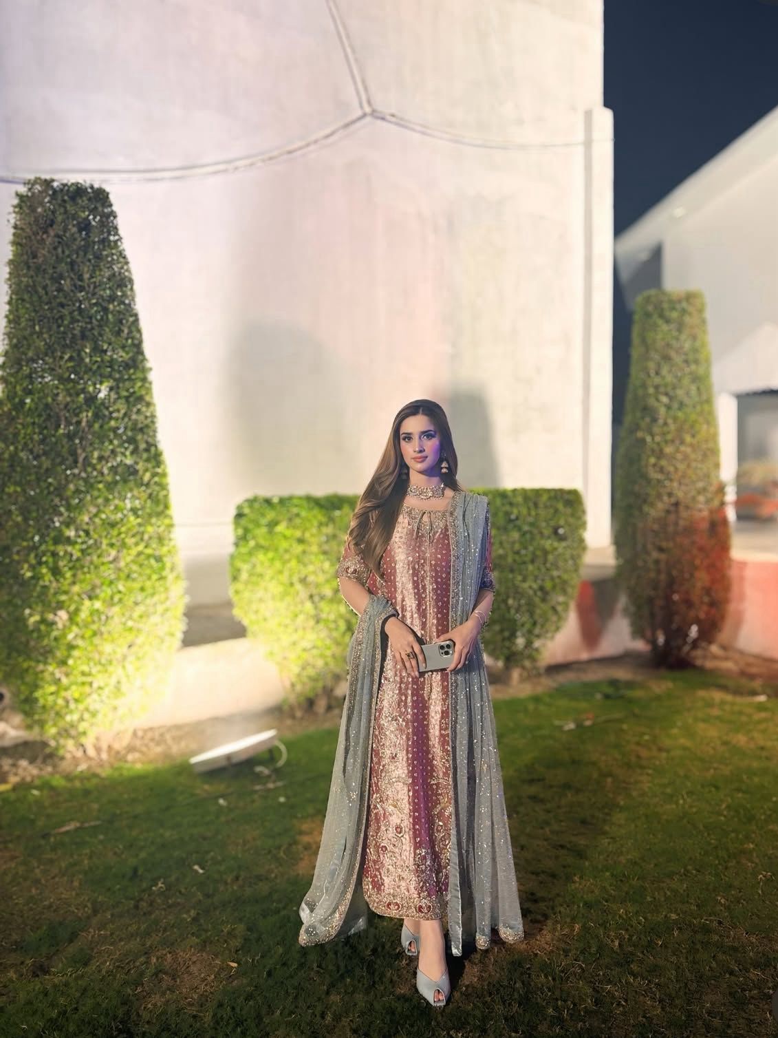 Haris Shakeel 4-piece luxury tissue ensemble - close up