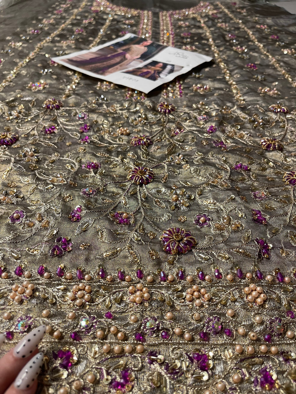 Aroha tissue masoori suit by Haris Shakeel - additional view 3