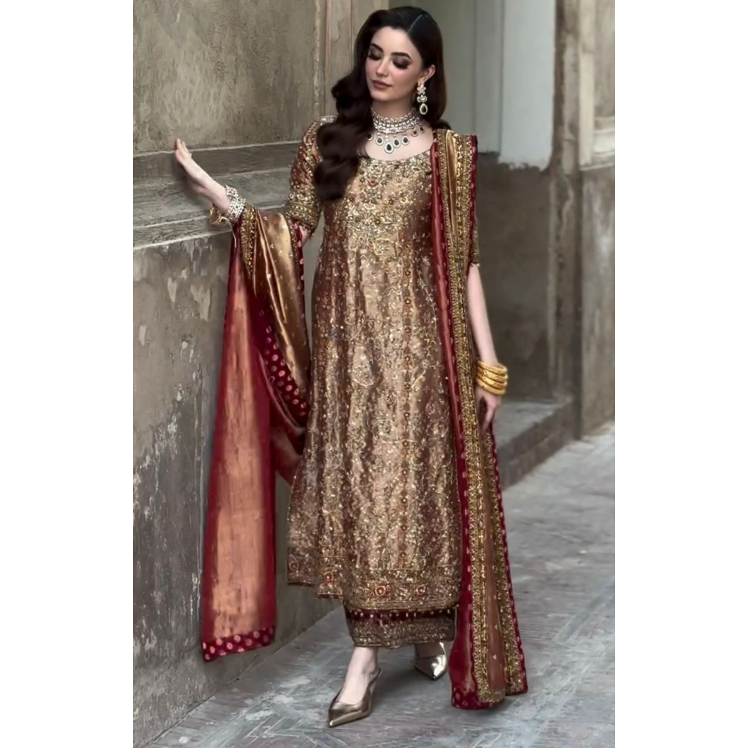Meerub masoori suit by Haris Shakeel at Fatimaa Store
