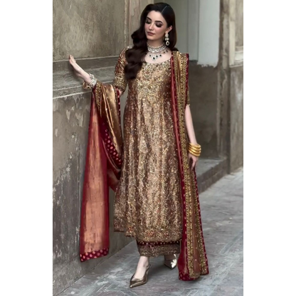 Meerub masoori suit by Haris Shakeel at Fatimaa Store