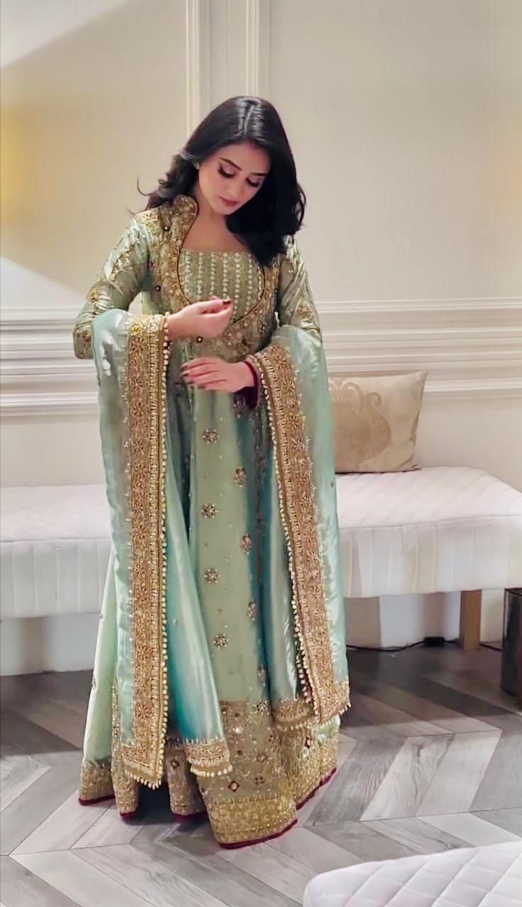 Urooj andarkha suit by Haris Shakeel - front view