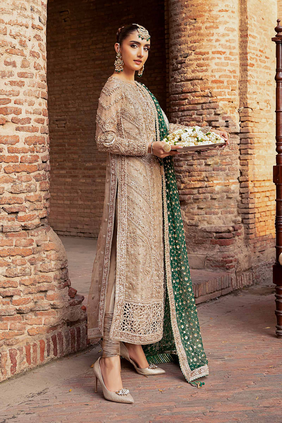 Widad churidar set by Maria B - detail view