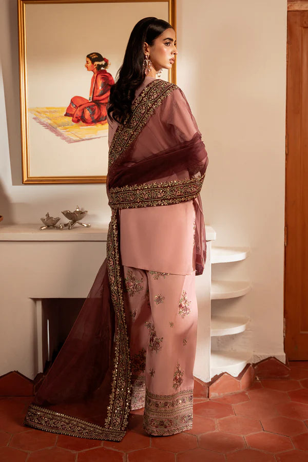 Gulzar lilac tussle silk suit - styled look