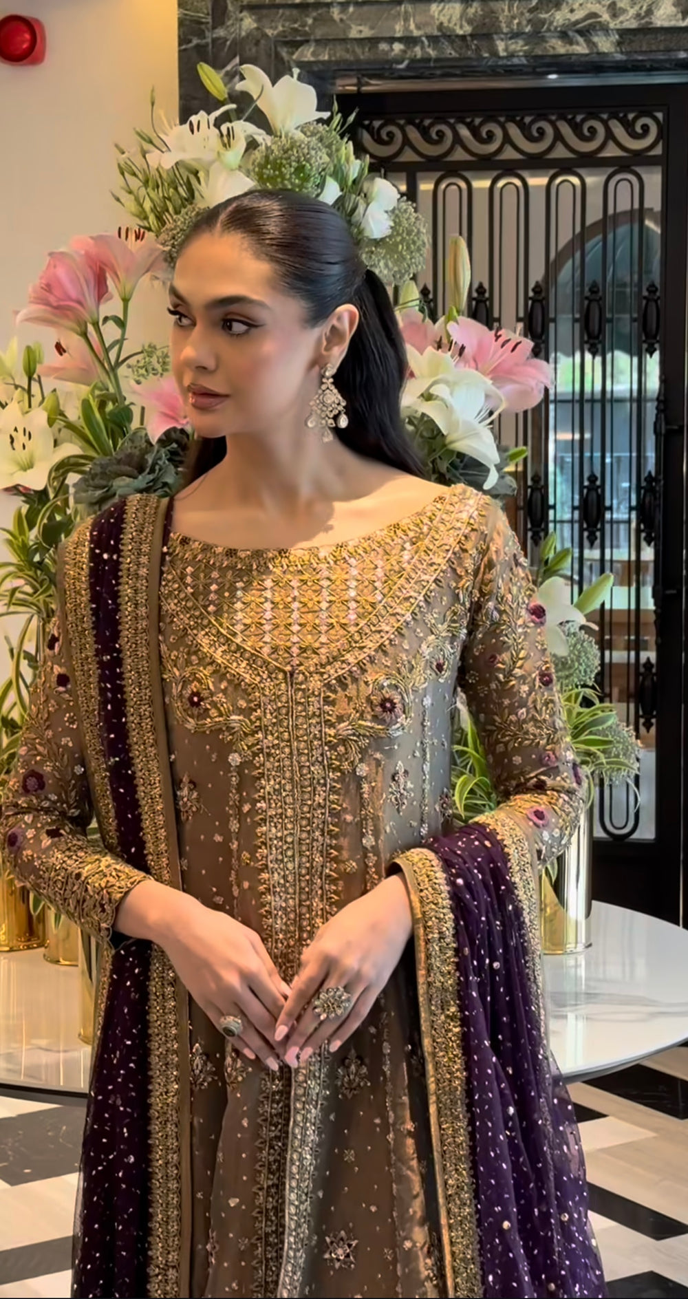 Aroha tissue masoori suit by Haris Shakeel - additional view