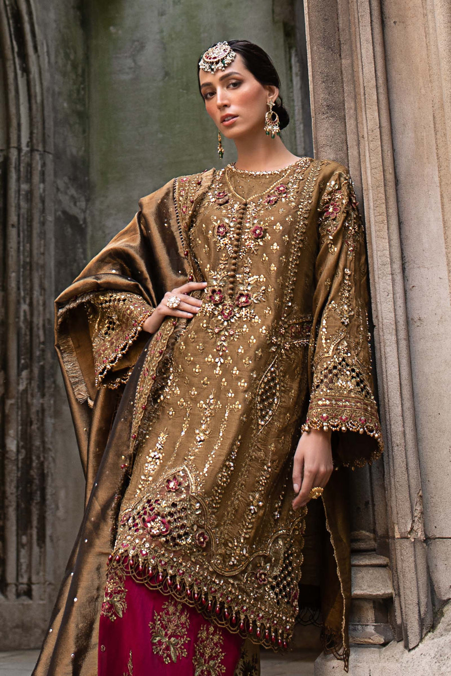 Maria B - 3 Piece Unstitched Embroidered Raw Silk Suit