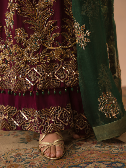 Burgundy Dusk - Inspired by Abeera Usman
