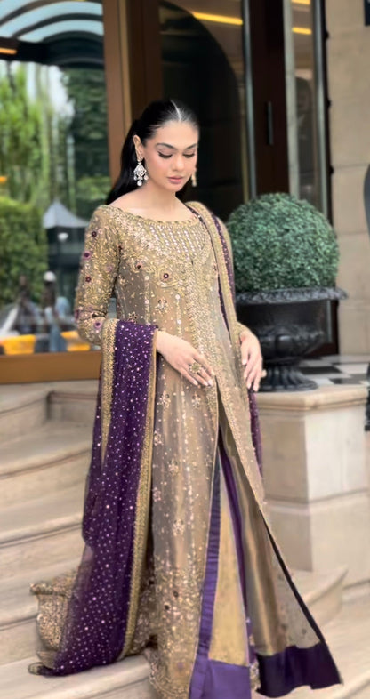 Aroha tissue masoori suit by Haris Shakeel - additional view 2
