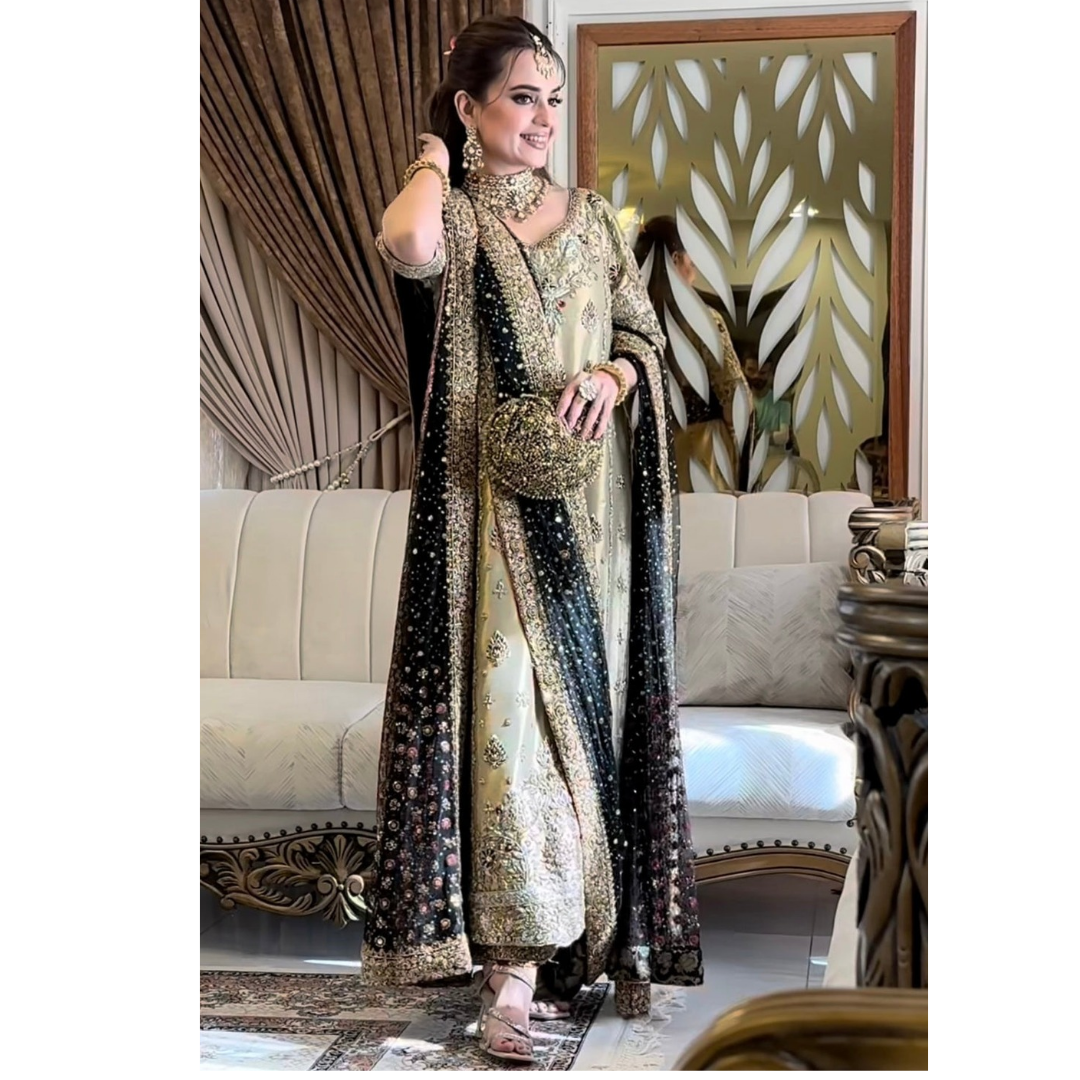 Haris Shakeel tissue masoori suit by Sumbul Iqbal at Fatimaa Store