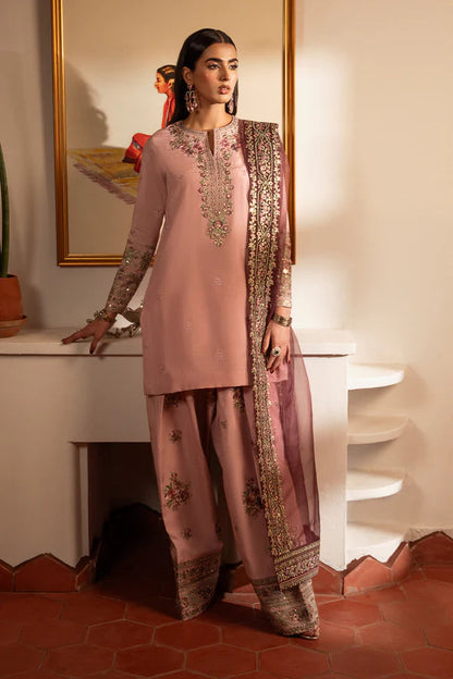 Gulzar lilac tussle silk suit - additional view
