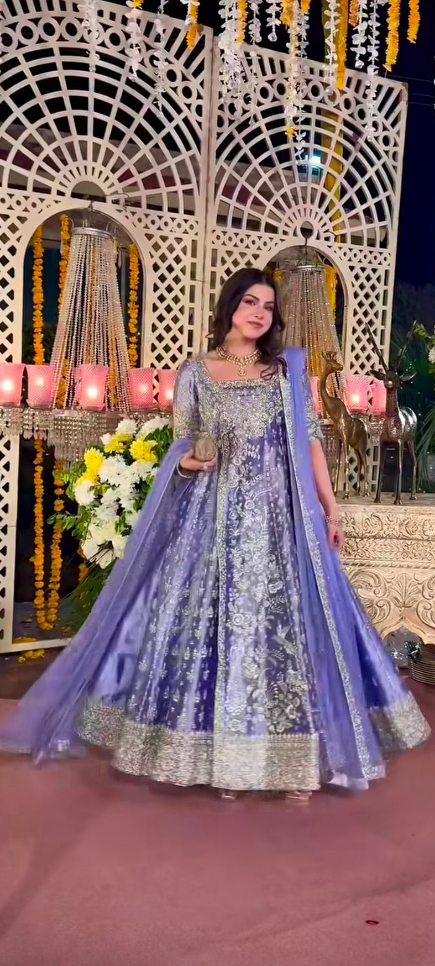 Eyena zari tissue maxi by Haris Shakeel - front view